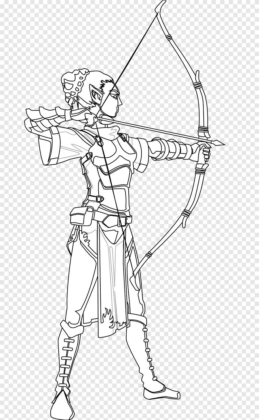 123 Archery Coloring Pages Printable 4