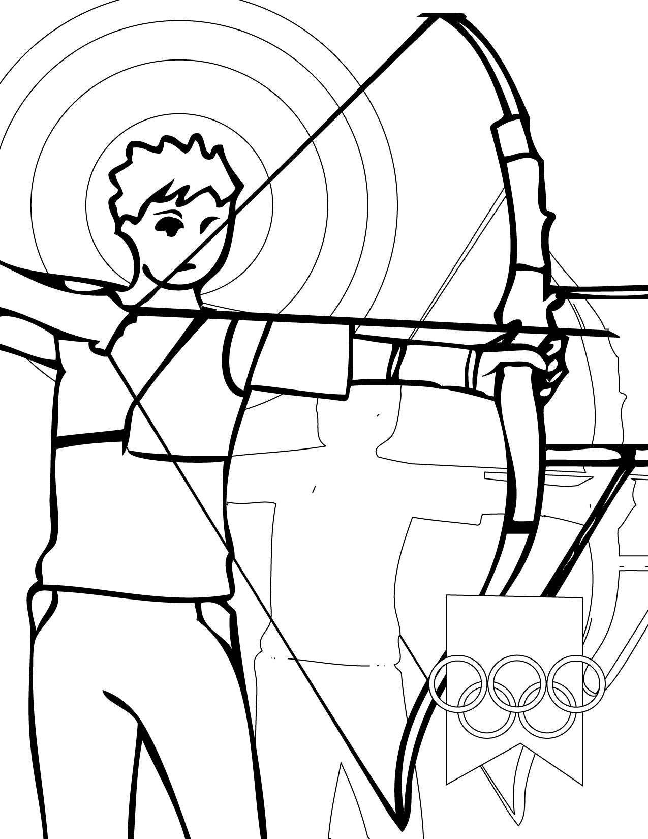 123 Archery Coloring Pages Printable 45