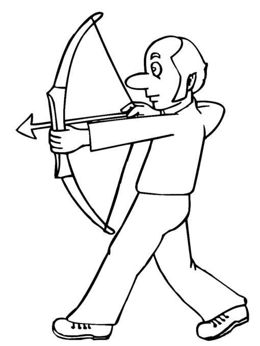 123 Archery Coloring Pages Printable 48