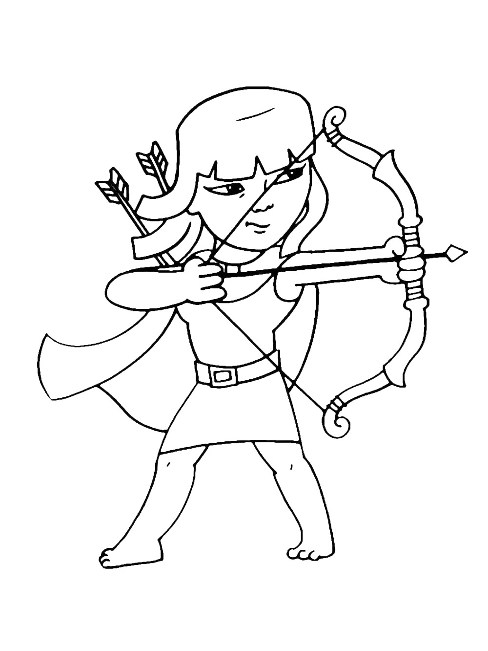 123 Archery Coloring Pages Printable 49