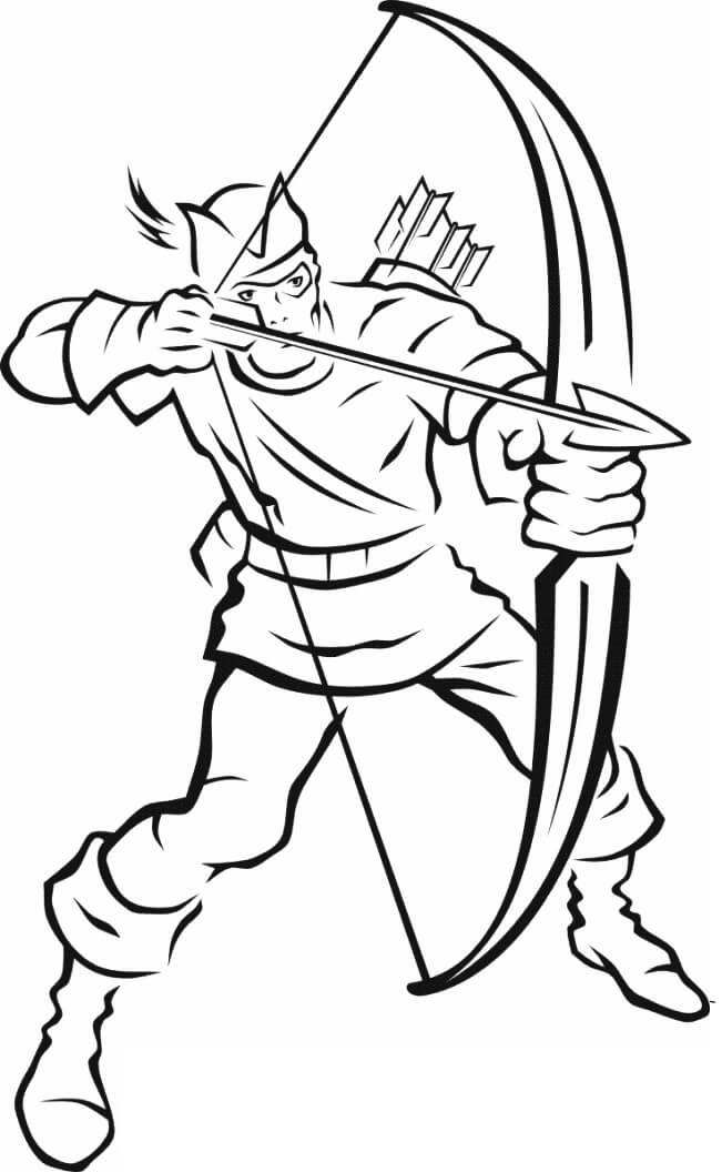 123 Archery Coloring Pages Printable 52