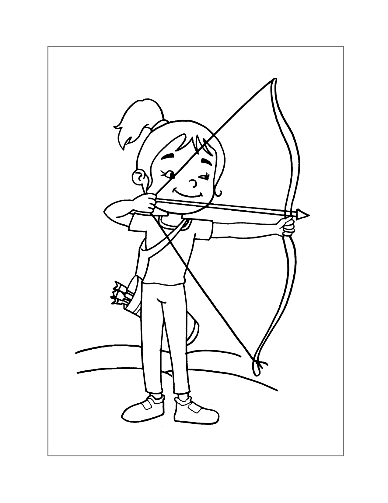 123 Archery Coloring Pages Printable 60