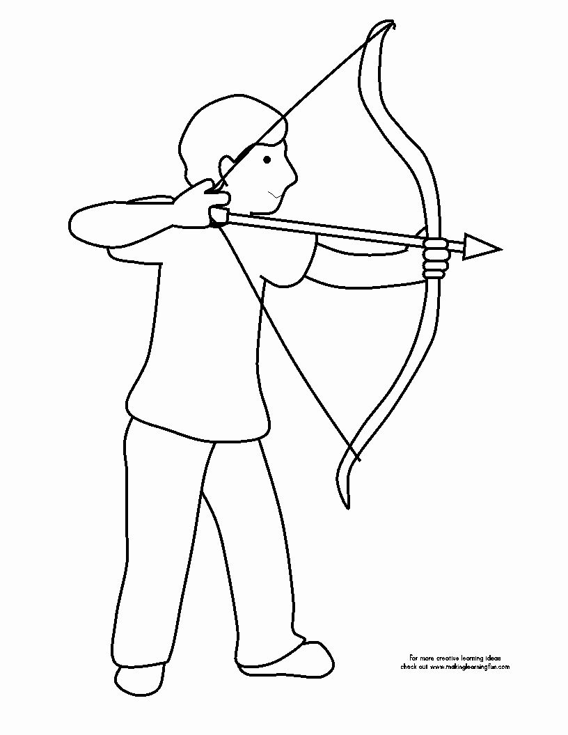 123 Archery Coloring Pages Printable 64