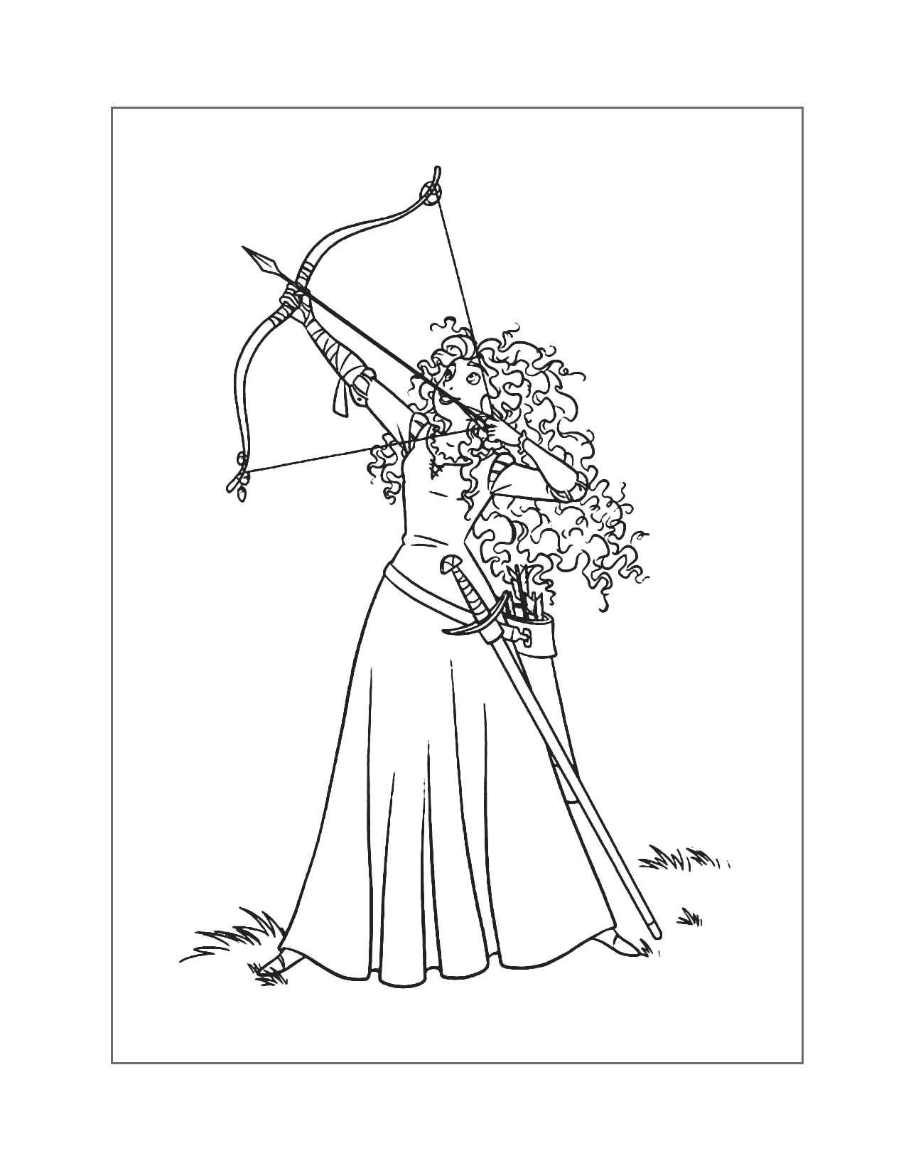 123 Archery Coloring Pages Printable 67