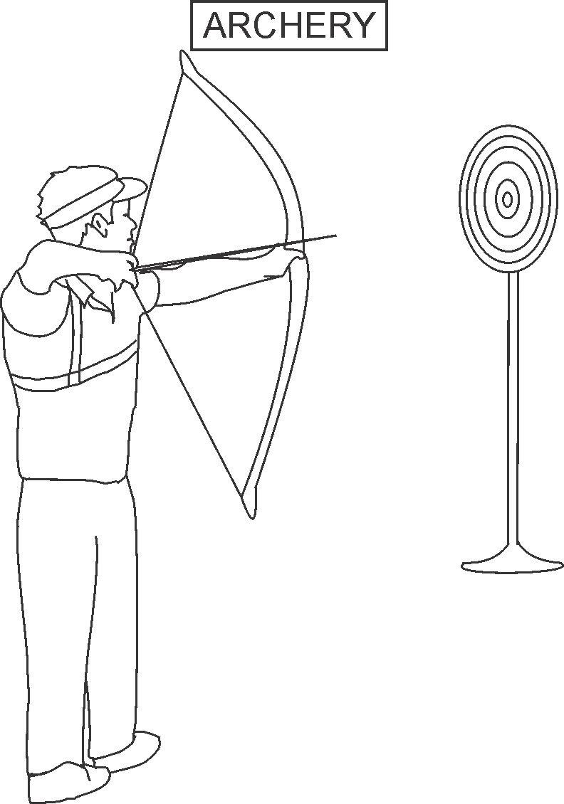 123 Archery Coloring Pages Printable 70