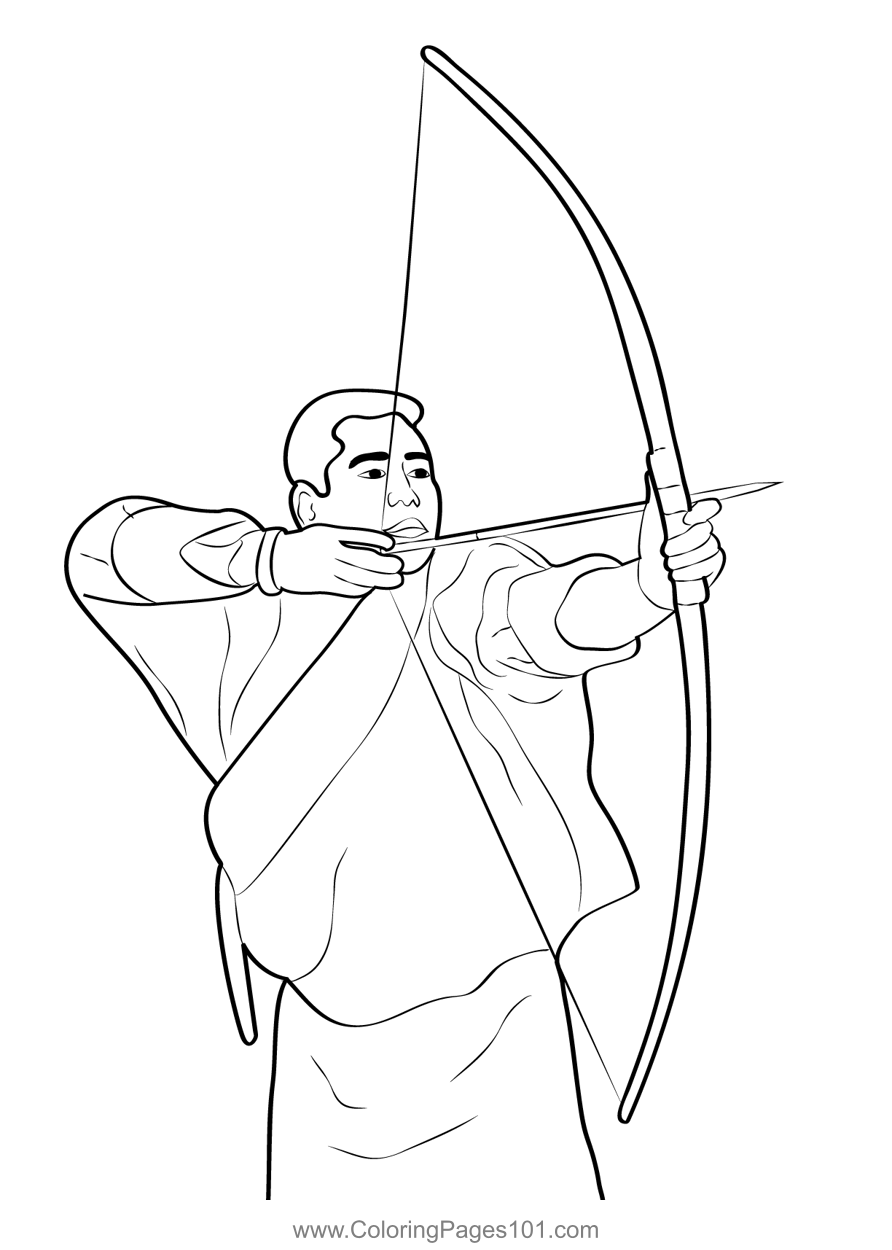 123 Archery Coloring Pages Printable 71