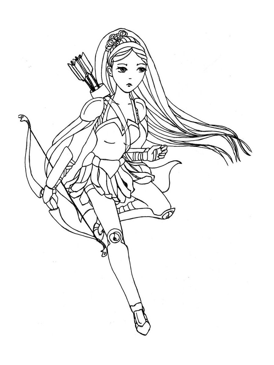 123 Archery Coloring Pages Printable 8