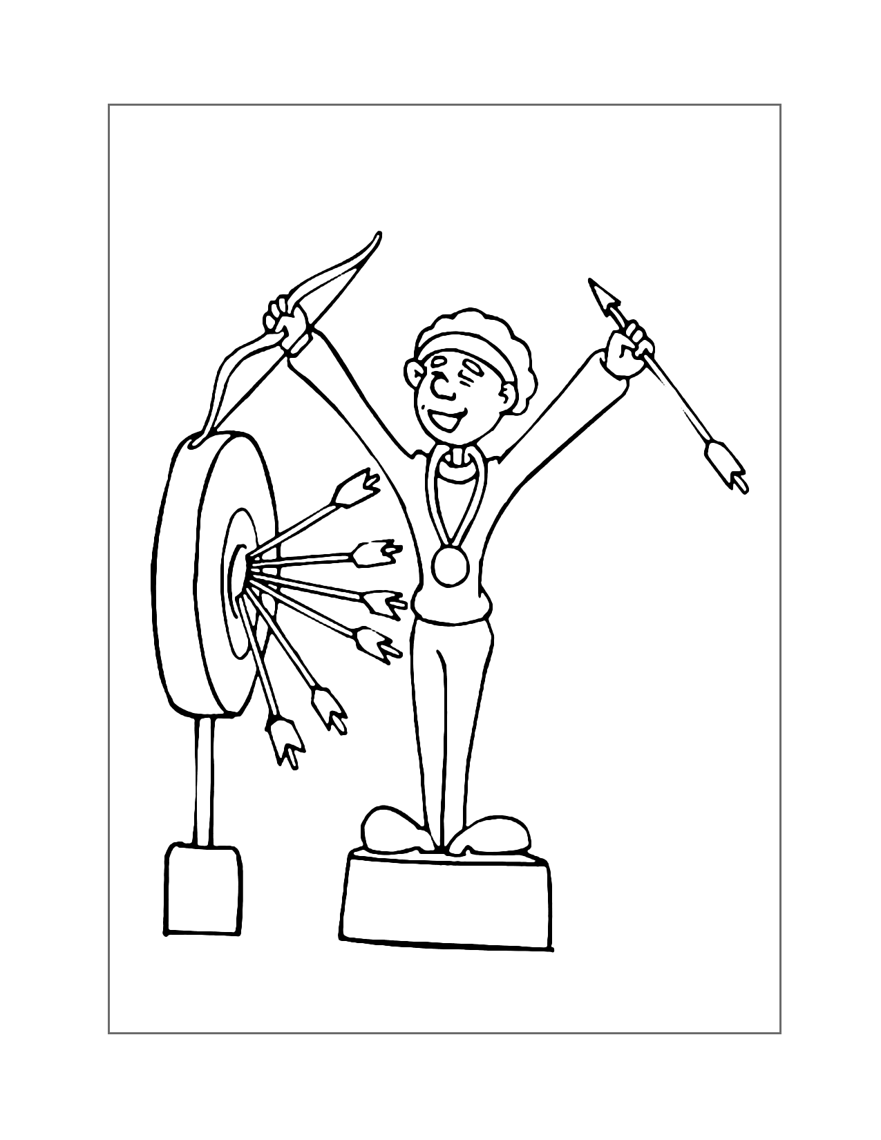 123 Archery Coloring Pages Printable 80