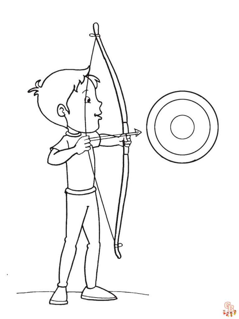 123 Archery Coloring Pages Printable 88