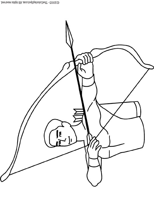 123 Archery Coloring Pages Printable 9