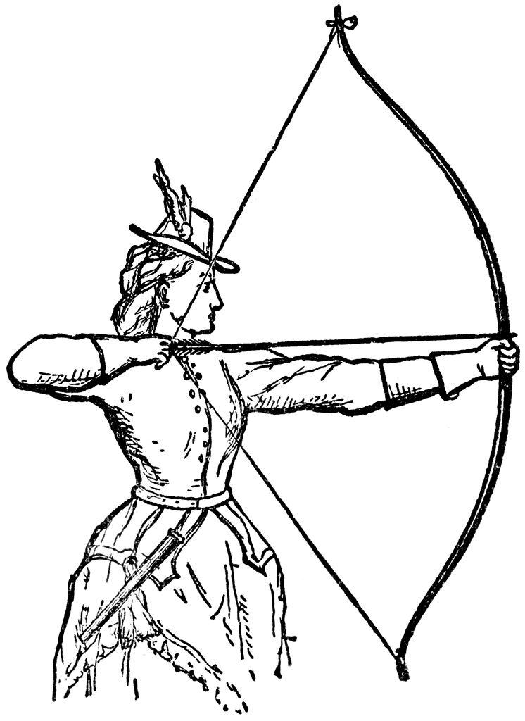 123 Archery Coloring Pages Printable 90