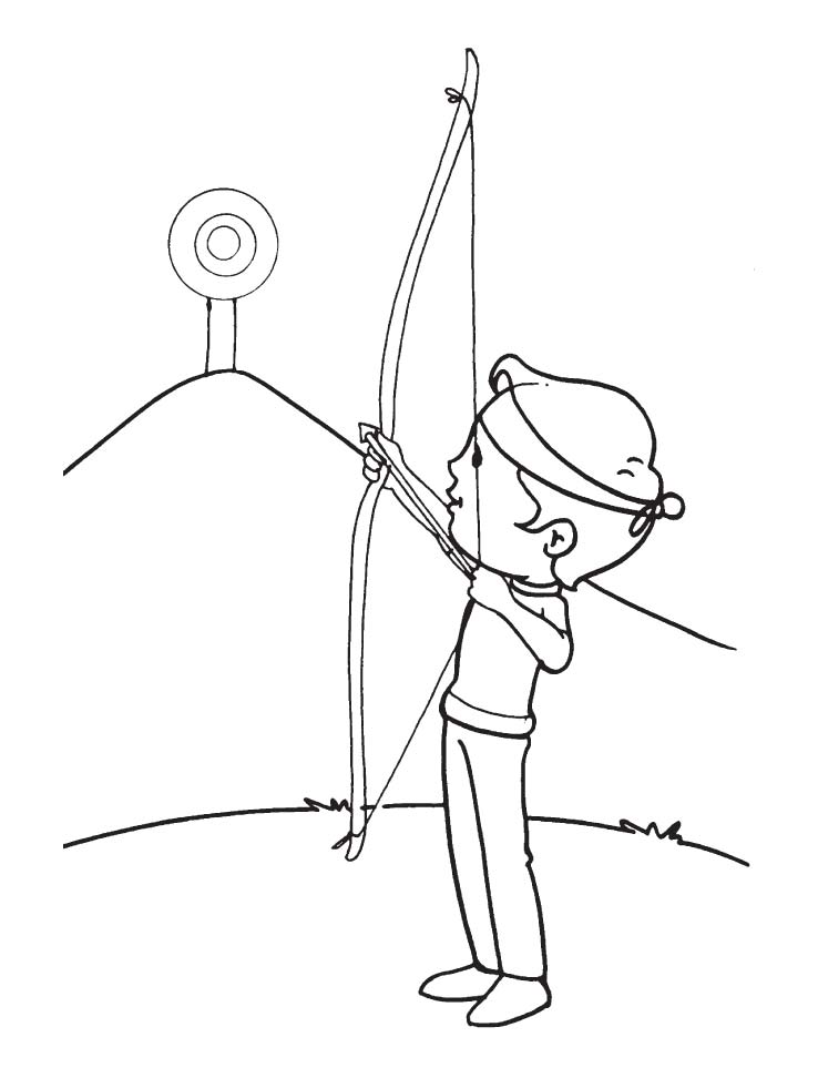 123 Archery Coloring Pages Printable 98