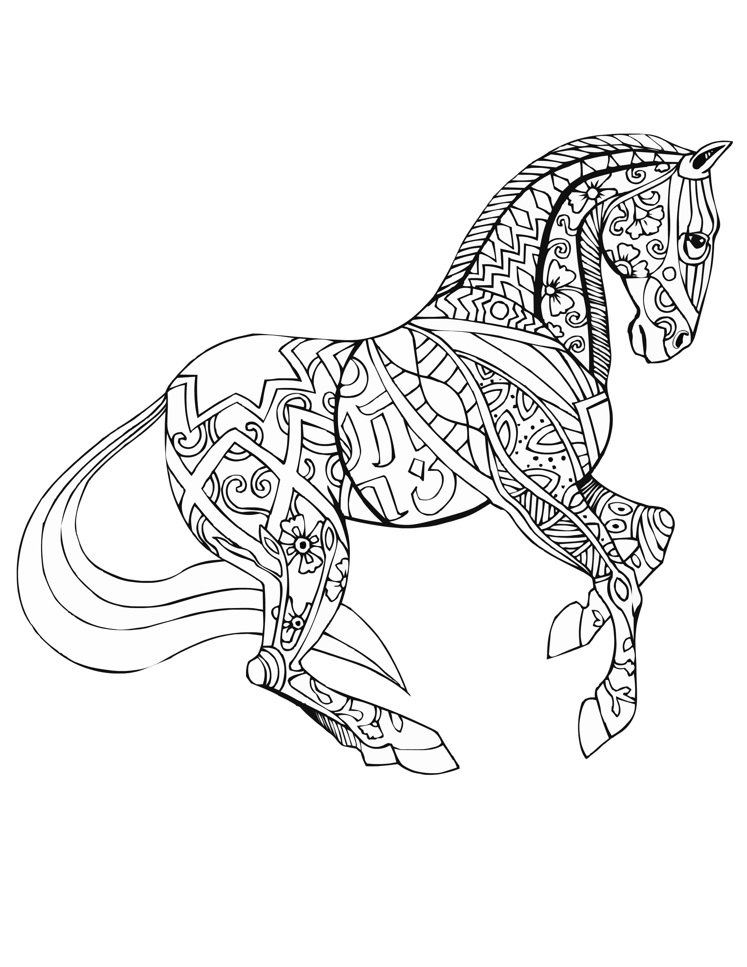 133 Free Horse Coloring Pages for Kids Printable 10