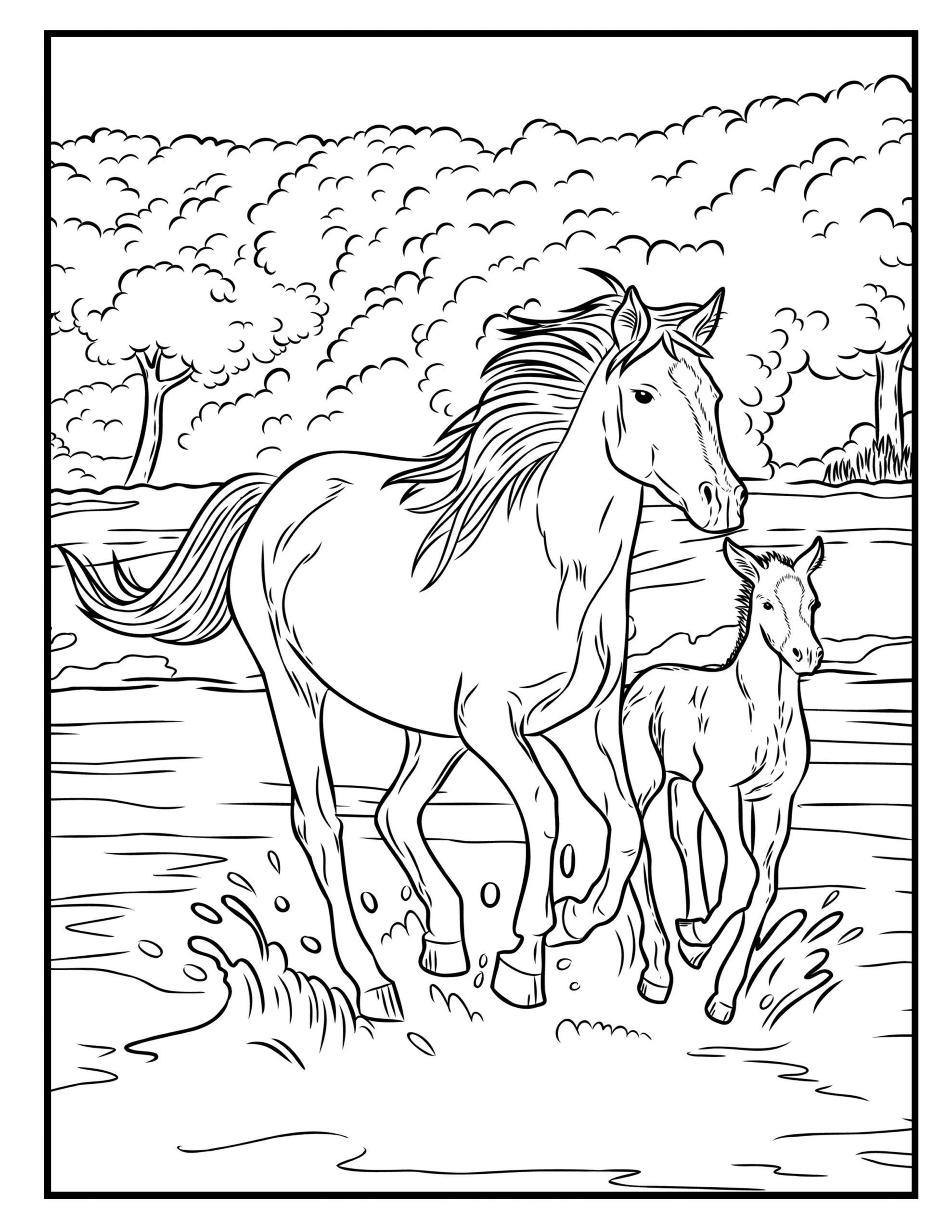 133 Free Horse Coloring Pages for Kids Printable 102