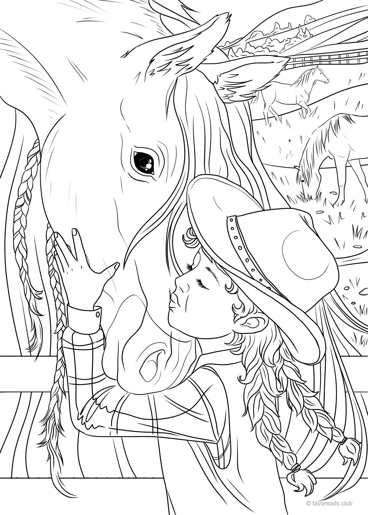 133 Free Horse Coloring Pages for Kids Printable 11