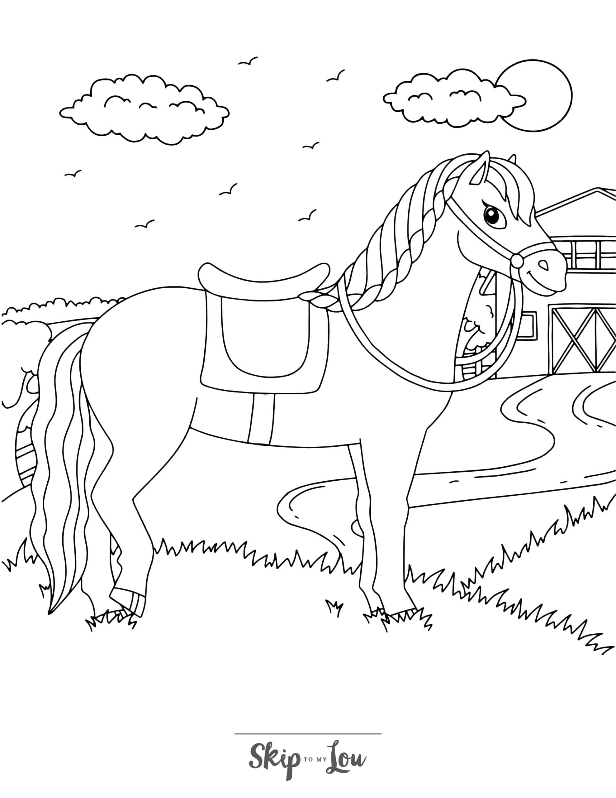 133 Free Horse Coloring Pages for Kids Printable 120