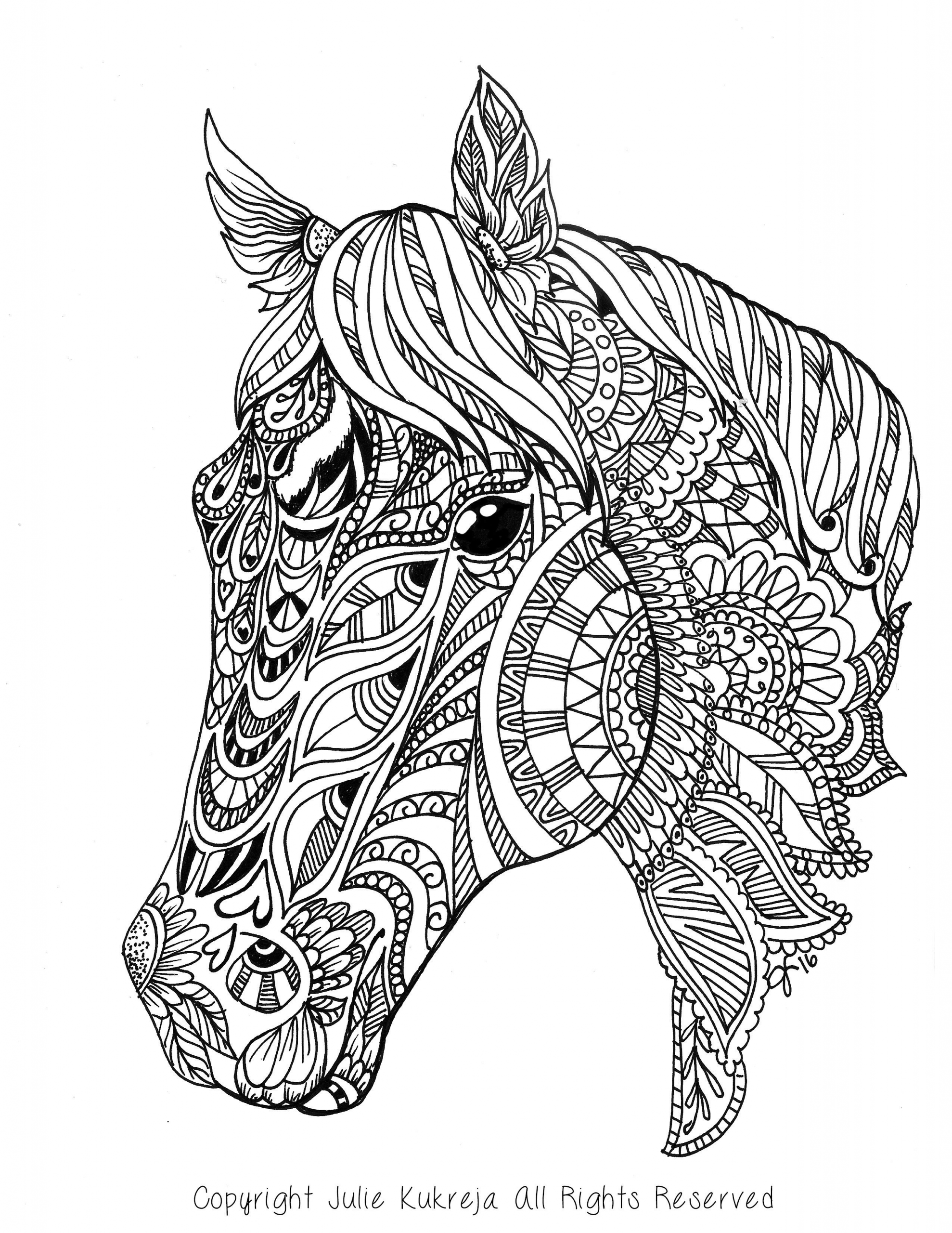 133 Free Horse Coloring Pages for Kids Printable 122