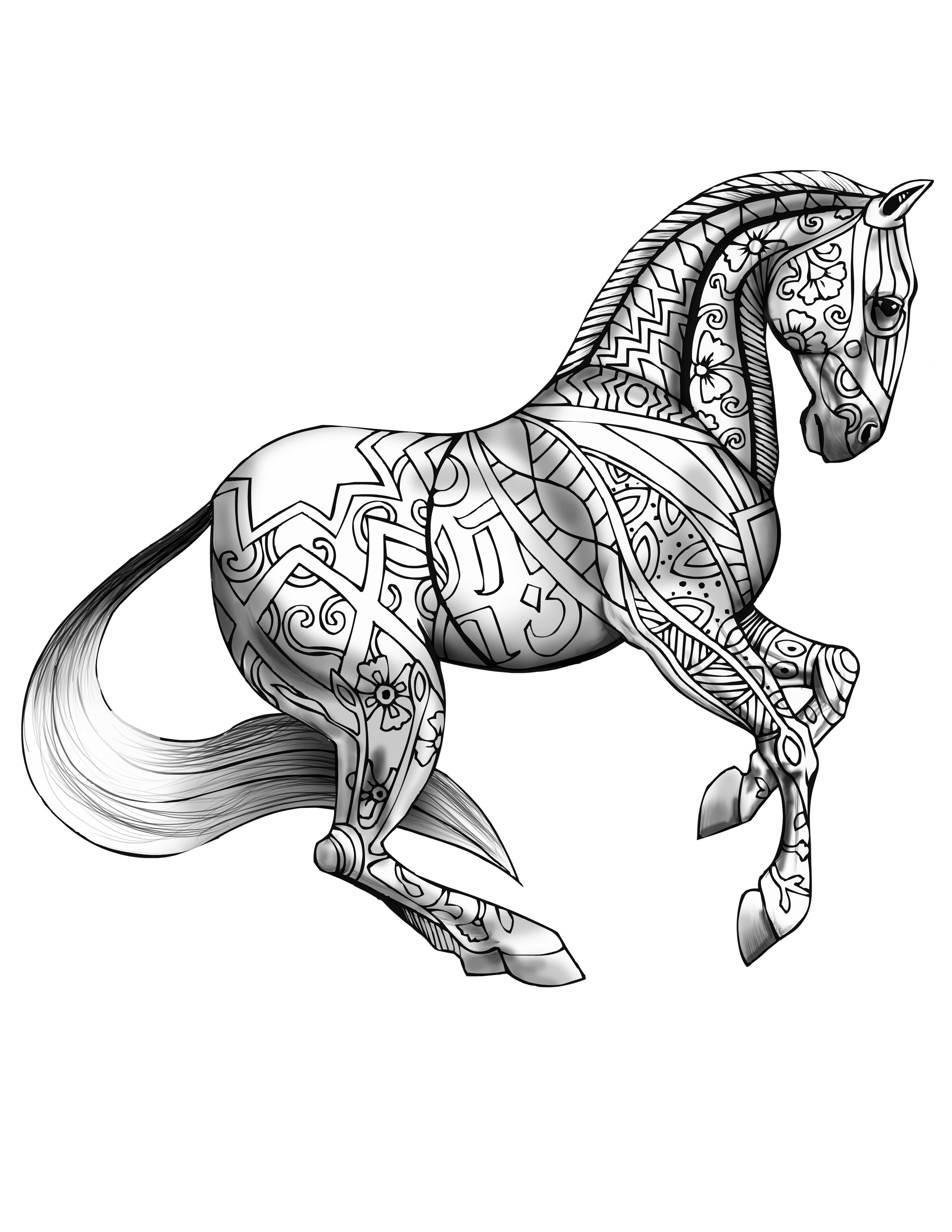 133 Free Horse Coloring Pages for Kids Printable 128