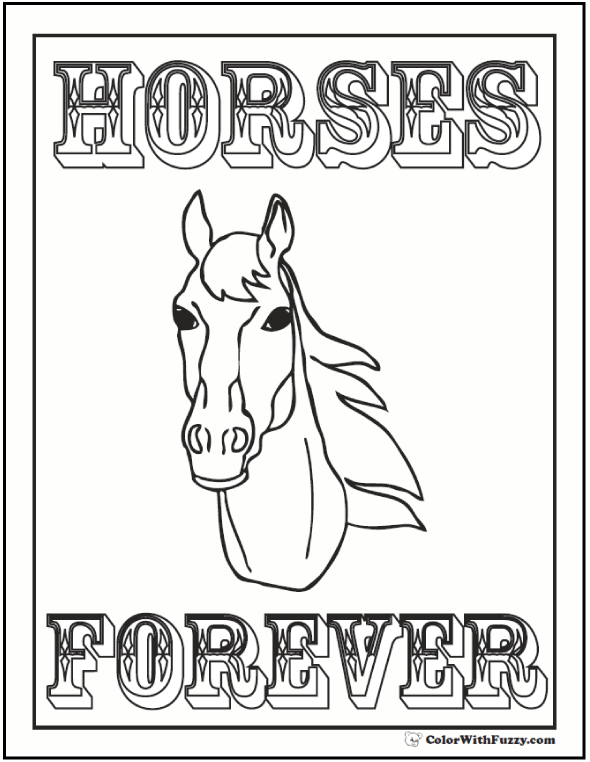 133 Free Horse Coloring Pages for Kids Printable 133