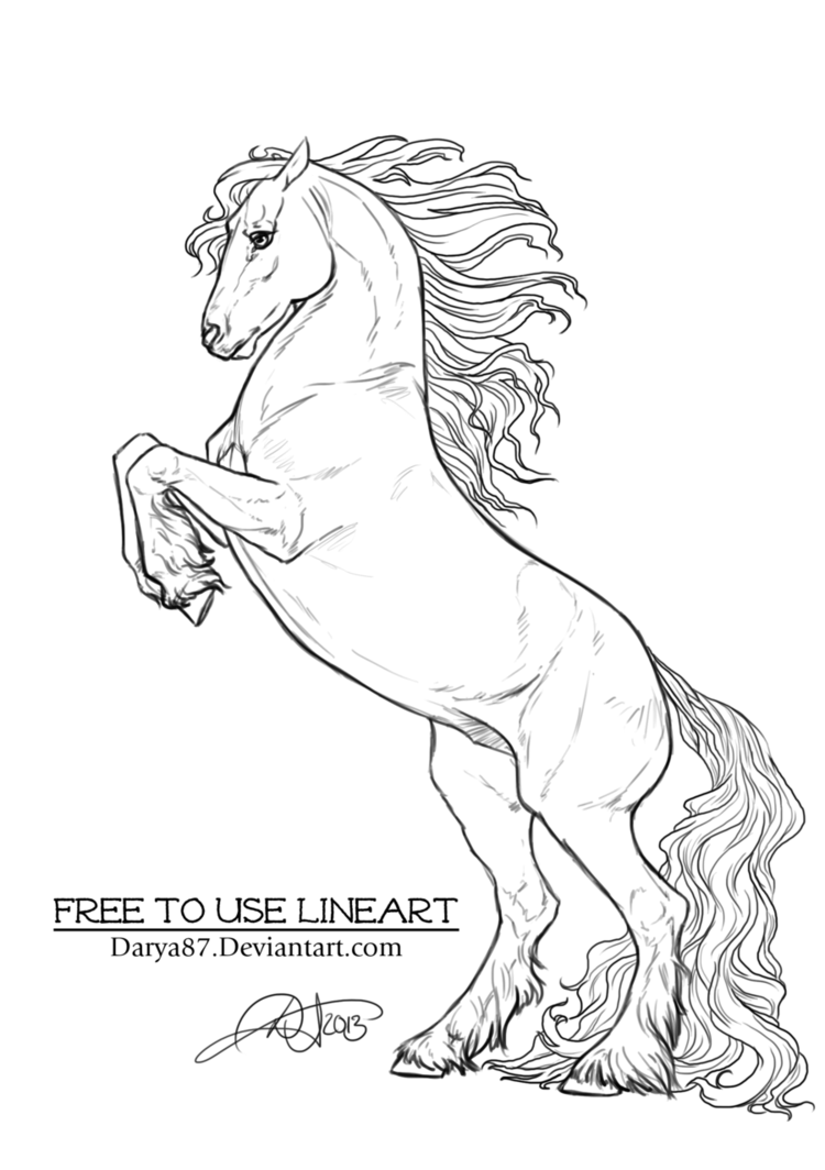 133 Free Horse Coloring Pages for Kids Printable 26