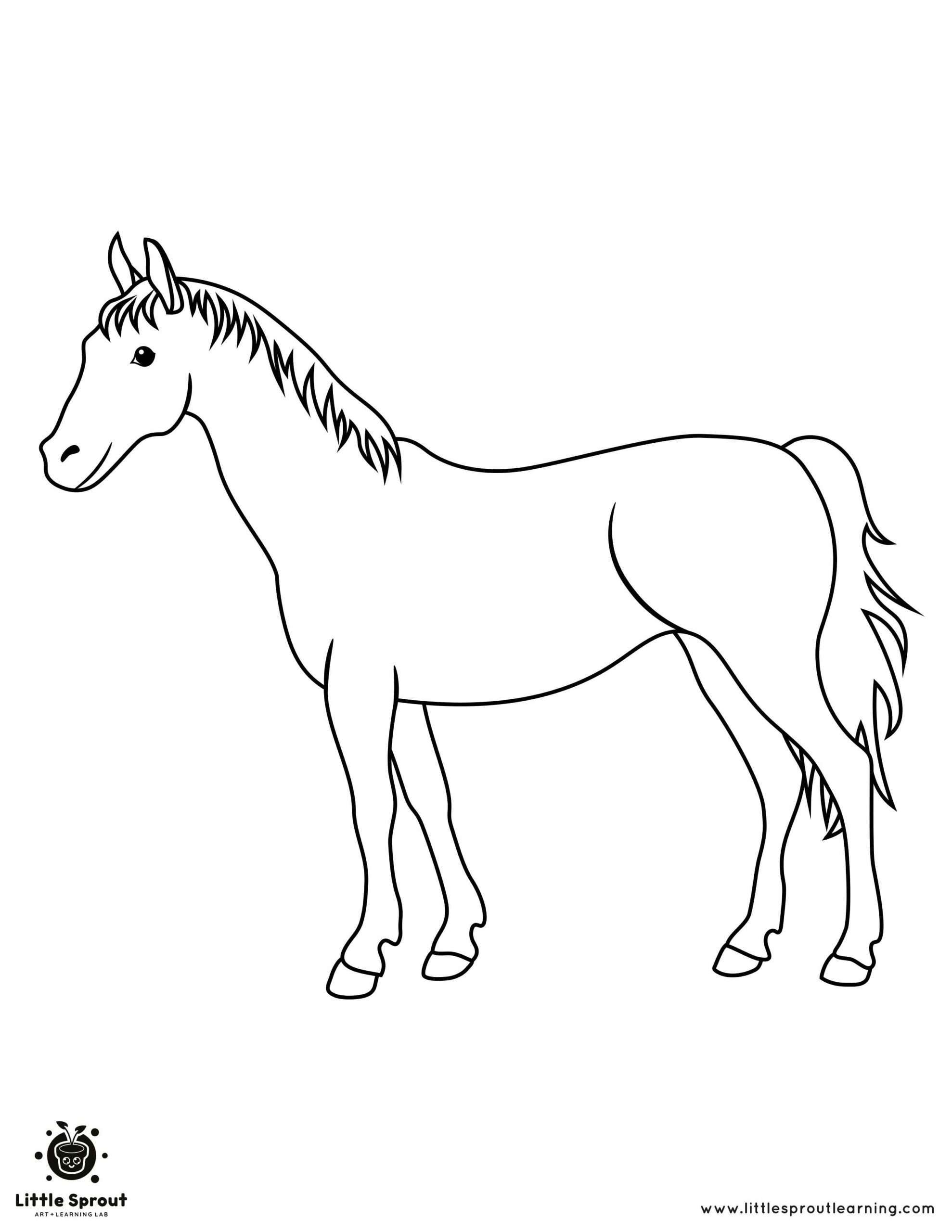 133 Free Horse Coloring Pages for Kids Printable 37