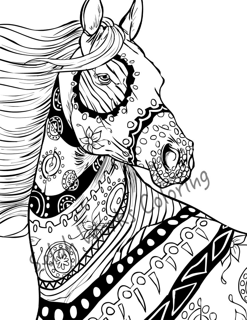 133 Free Horse Coloring Pages for Kids Printable 4