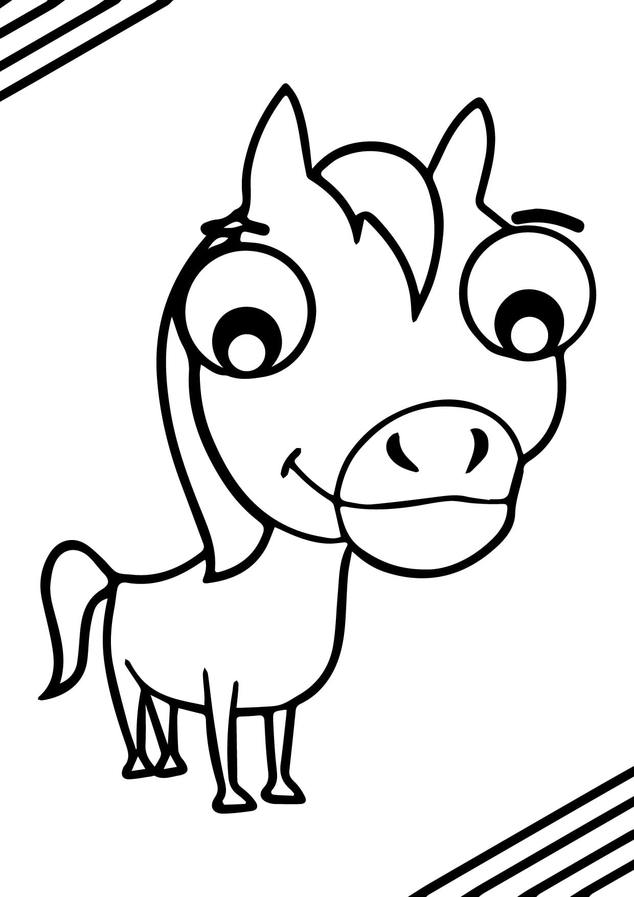 133 Free Horse Coloring Pages for Kids Printable 42