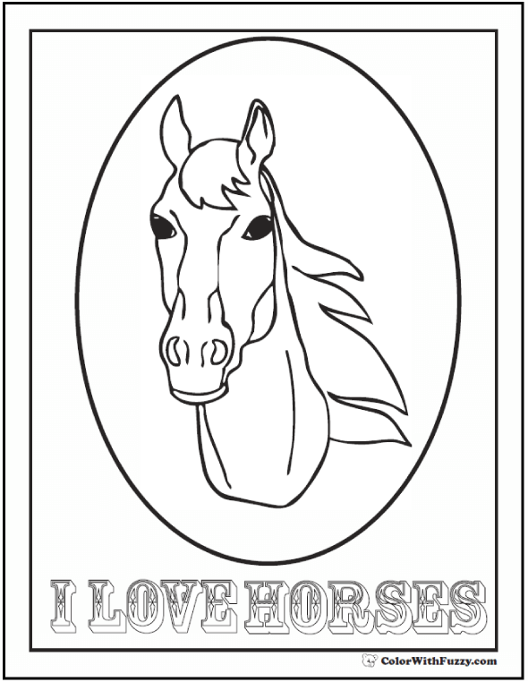 133 Free Horse Coloring Pages for Kids Printable 43