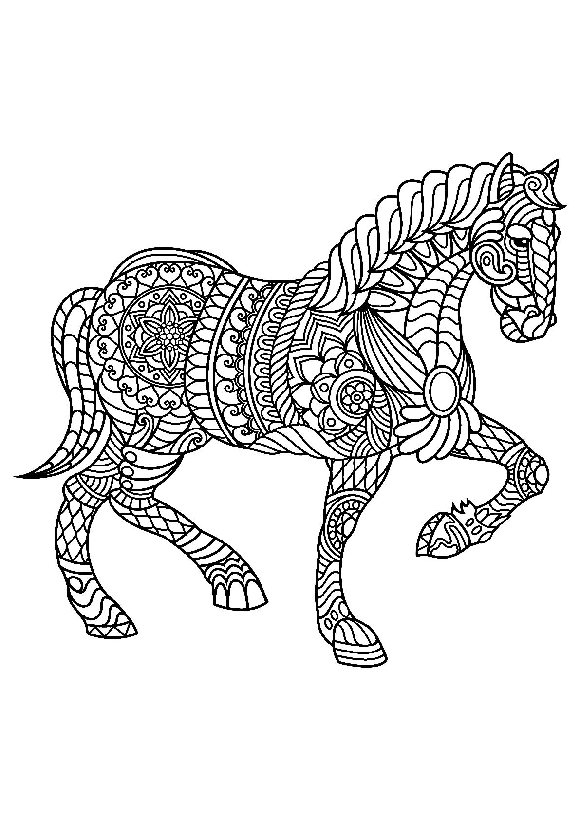 133 Free Horse Coloring Pages for Kids Printable 46