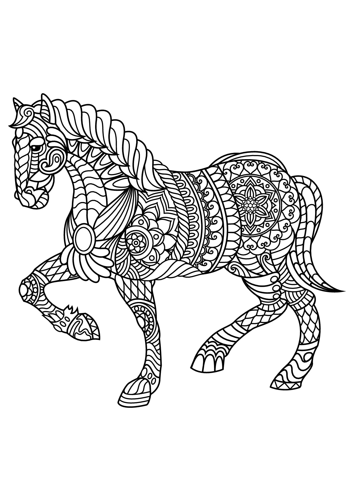 133 Free Horse Coloring Pages for Kids Printable 50