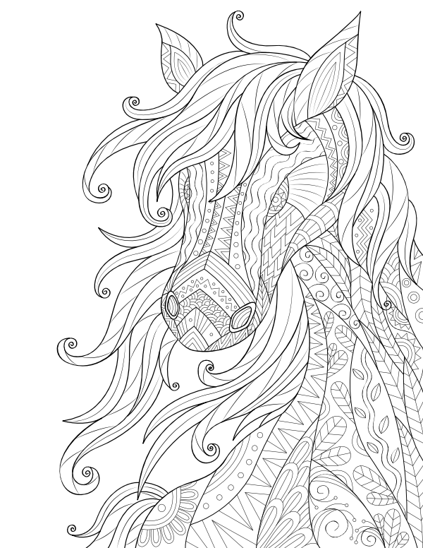 133 Free Horse Coloring Pages for Kids Printable 57