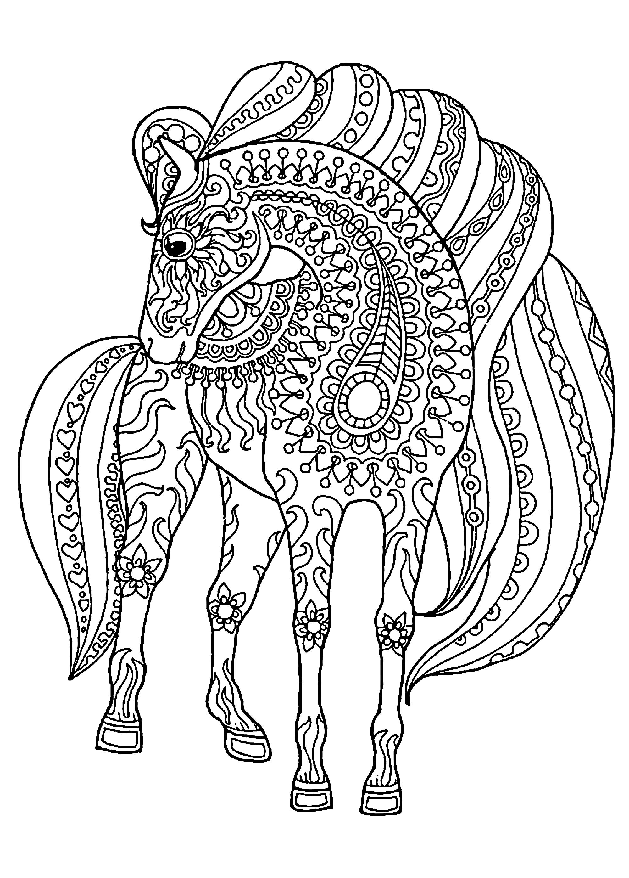 133 Free Horse Coloring Pages for Kids Printable 75