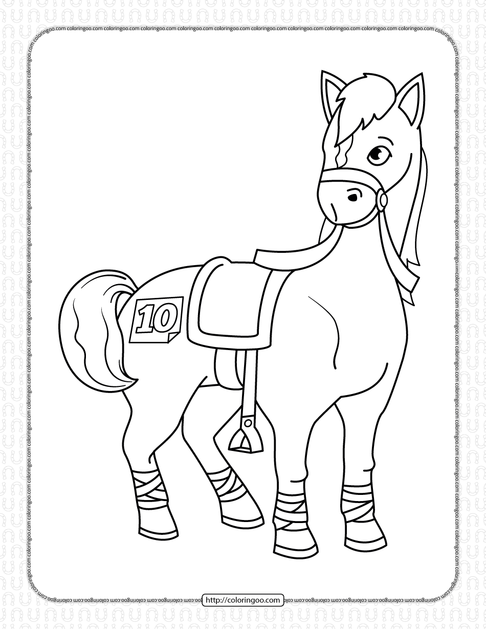 133 Free Horse Coloring Pages for Kids Printable 88