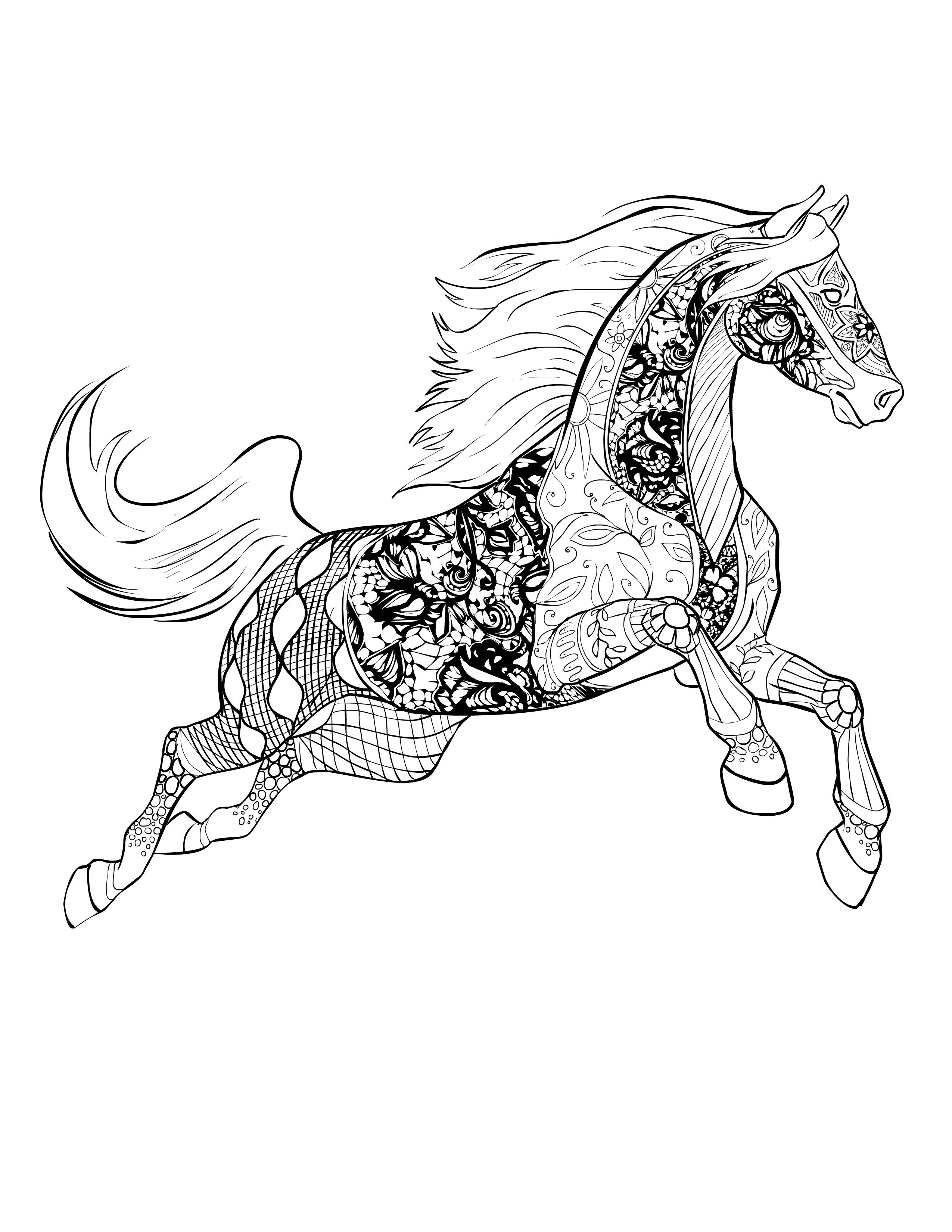 133 Free Horse Coloring Pages for Kids Printable 90