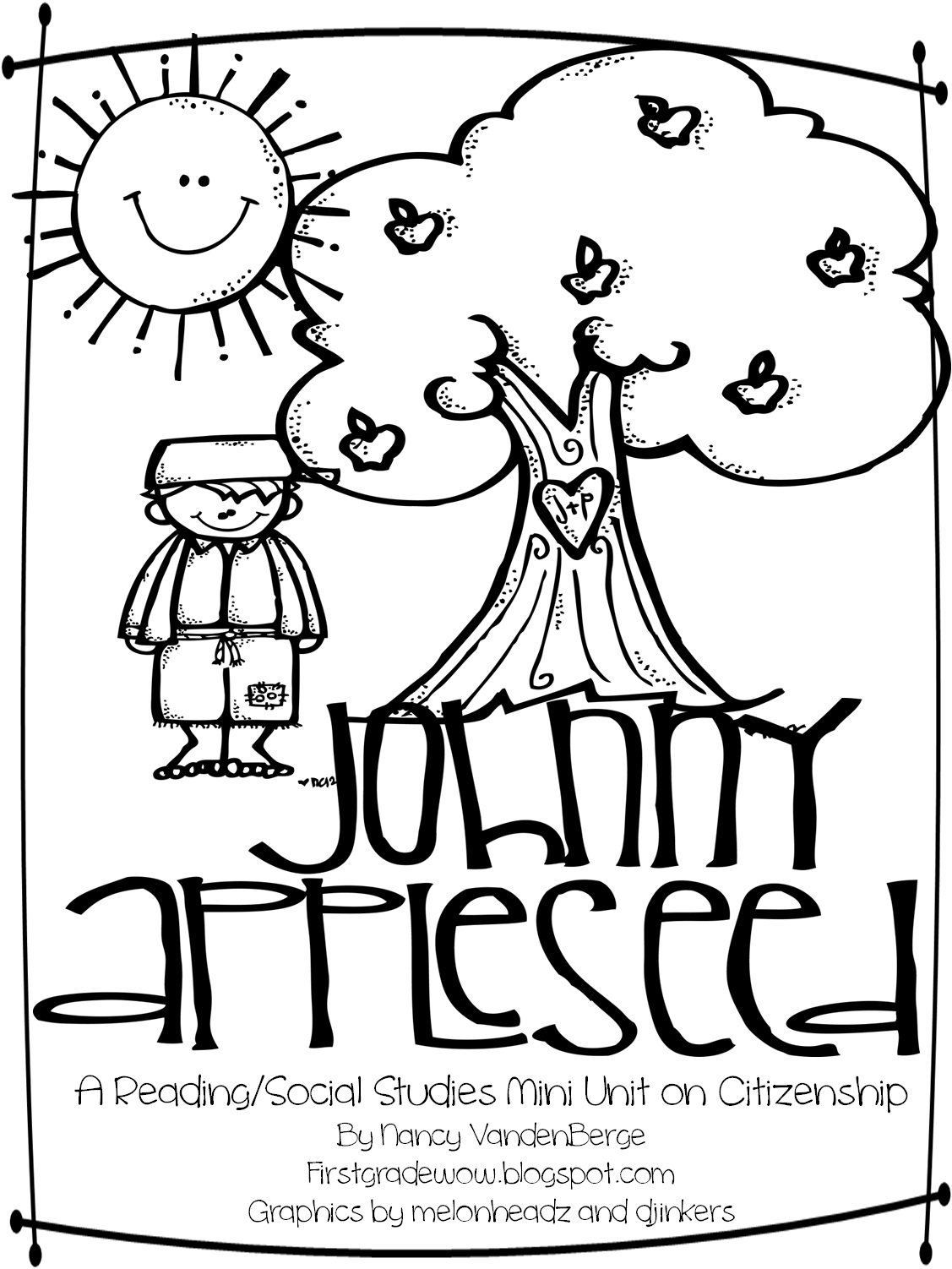 138 Legendary Johnny Appleseed Coloring Pages Printable 110