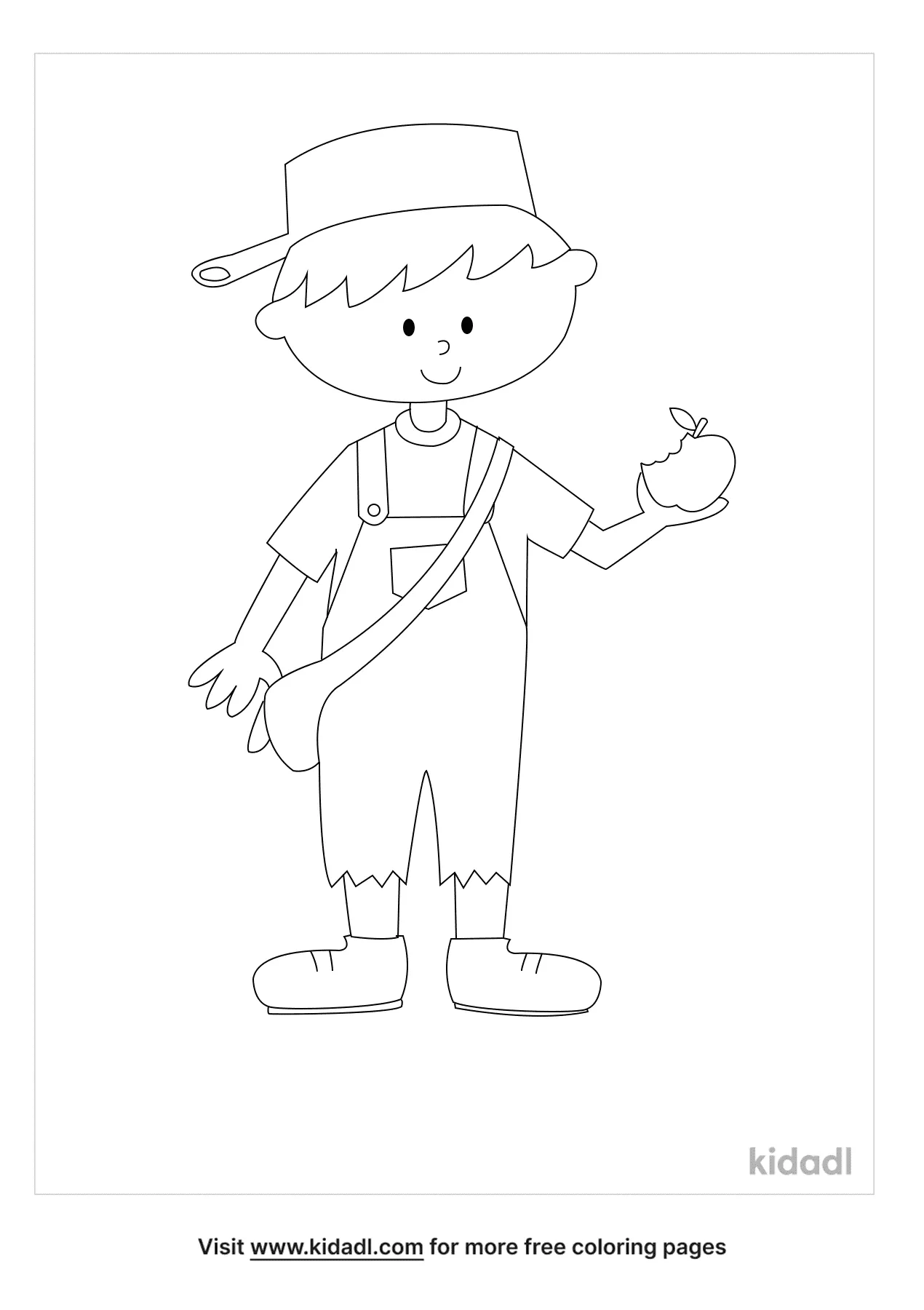 138 Legendary Johnny Appleseed Coloring Pages Printable 127