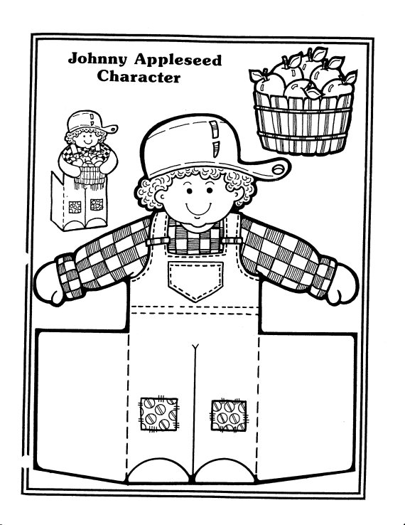 138 Legendary Johnny Appleseed Coloring Pages Printable 33