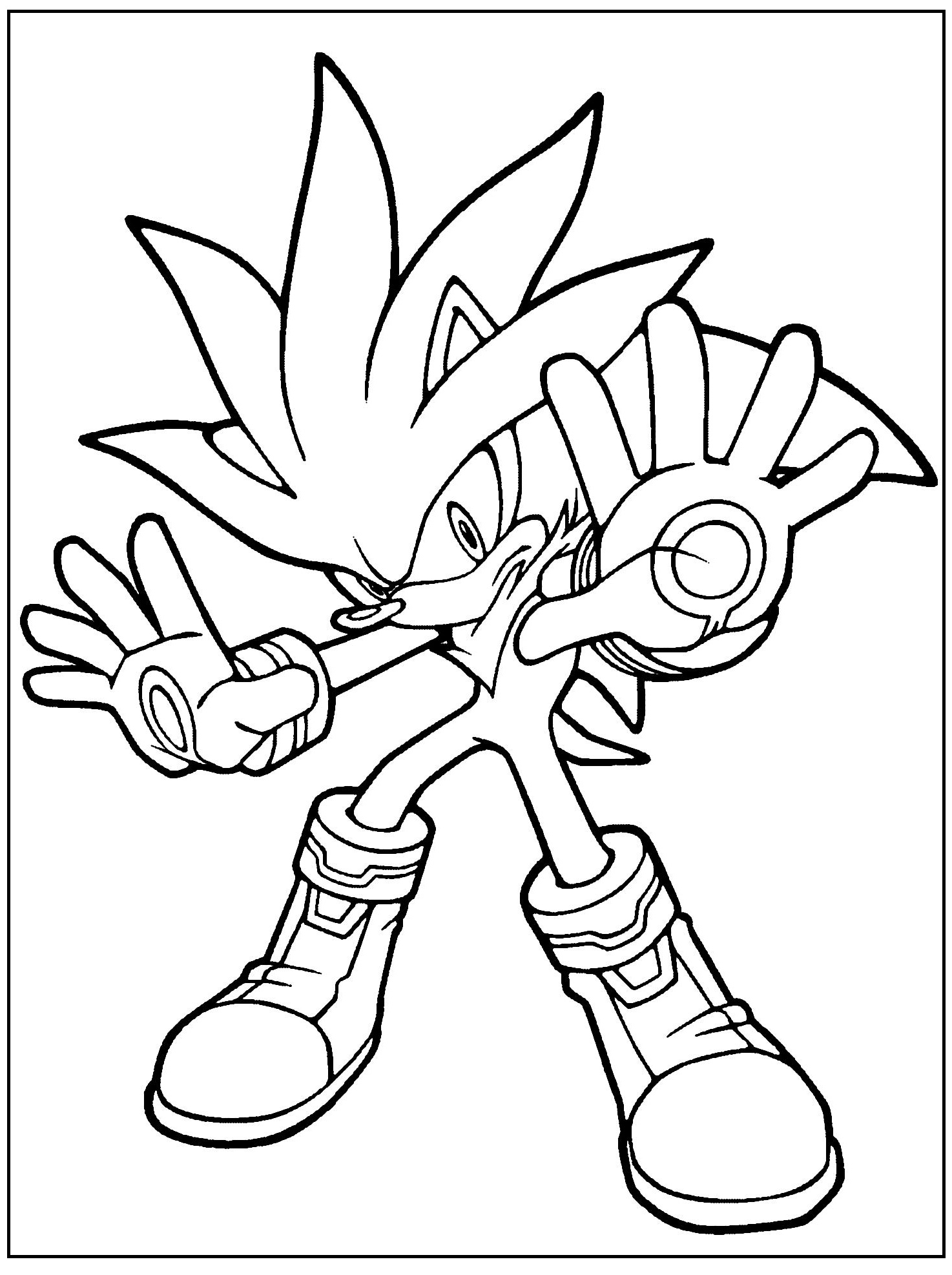 23 Gold Sonic Coloring Pages Printable