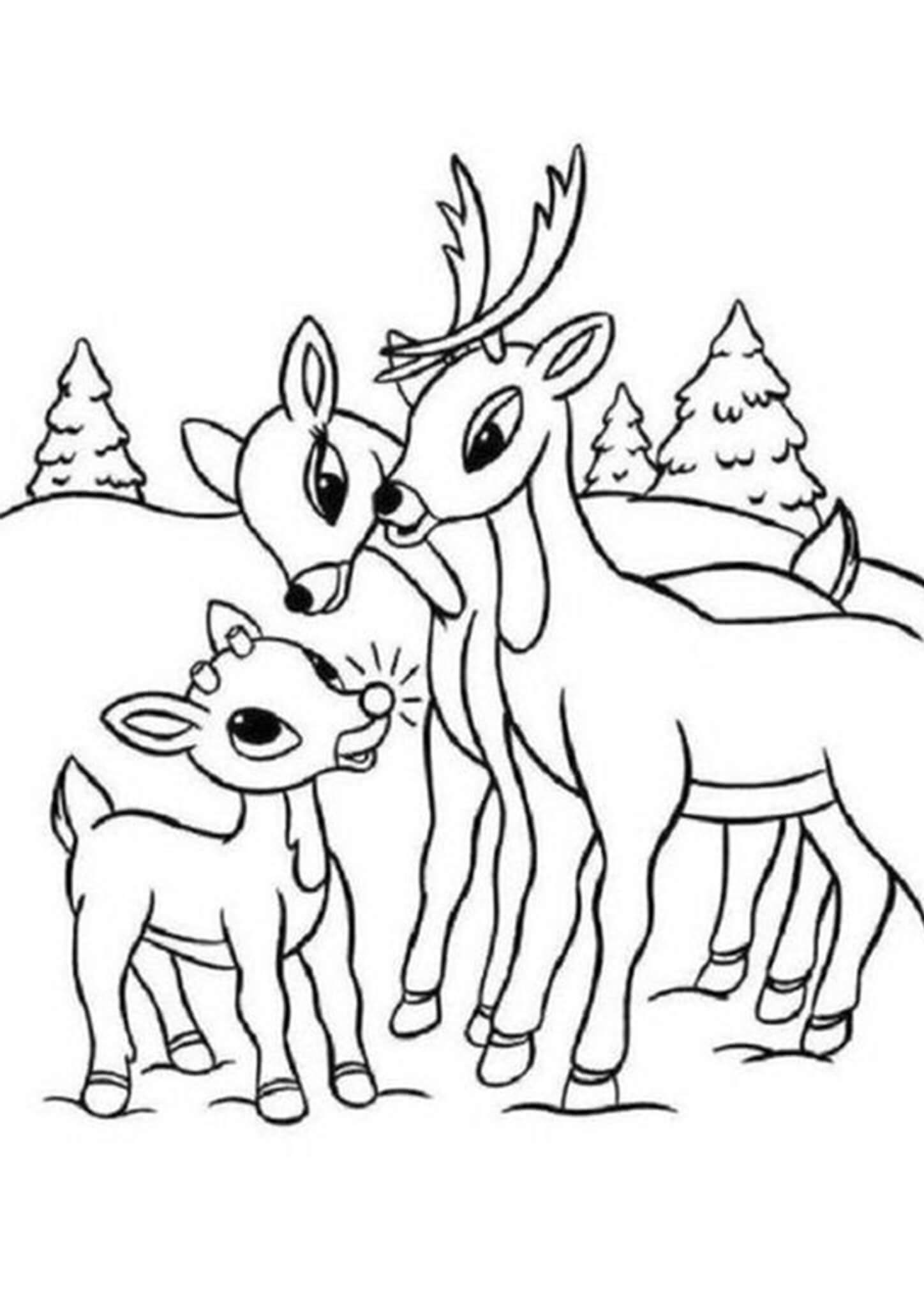 27 Festive Rudolph Coloring Pages Printable 10