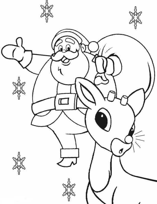 27 Festive Rudolph Coloring Pages Printable 11