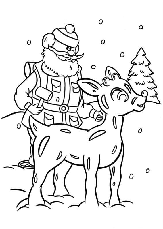 27 Festive Rudolph Coloring Pages Printable 18