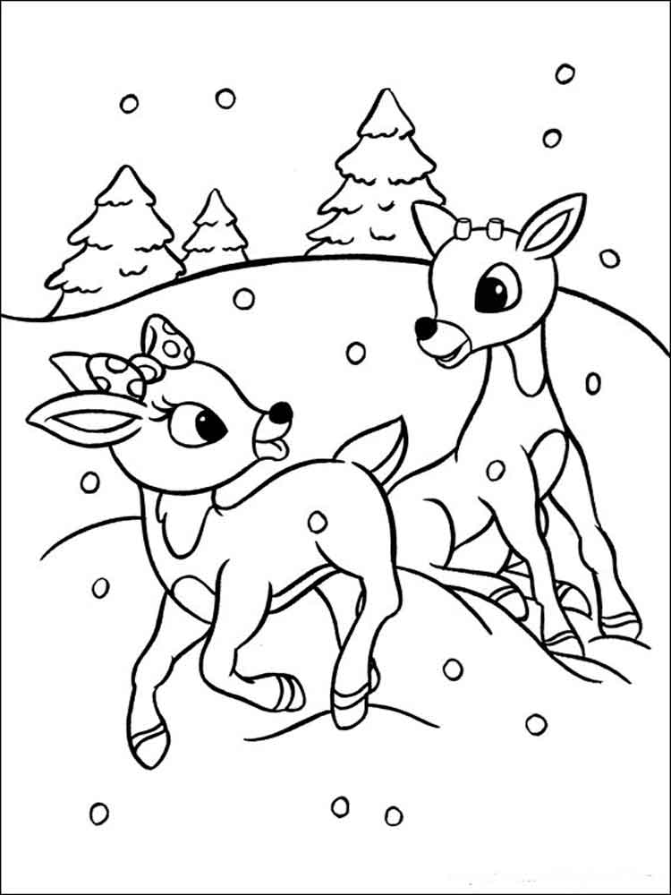 27 Festive Rudolph Coloring Pages Printable 25