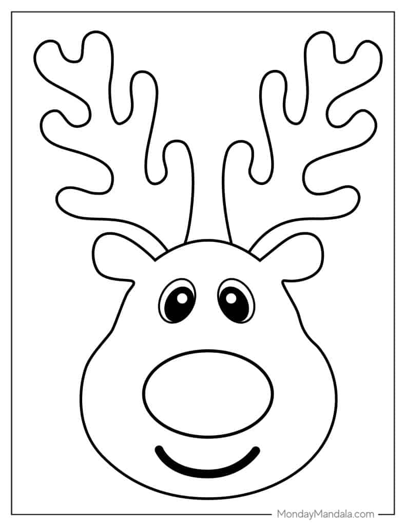 27 Festive Rudolph Coloring Pages Printable 35