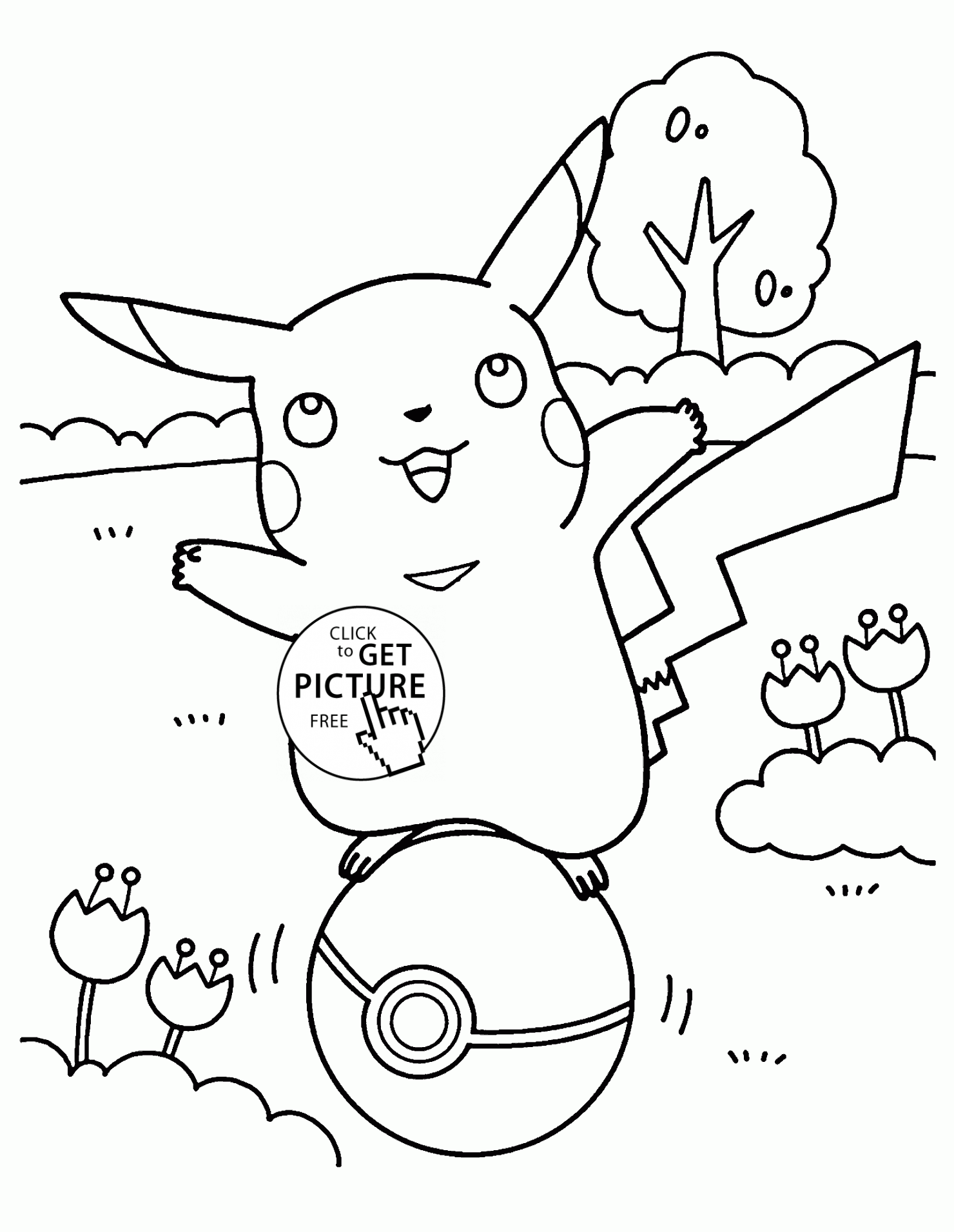 28 Fun Pikachu Coloring Pages Printable 35