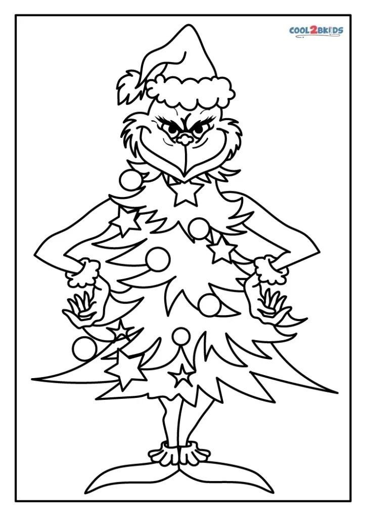 30 Grinch Coloring Pages Printable 13