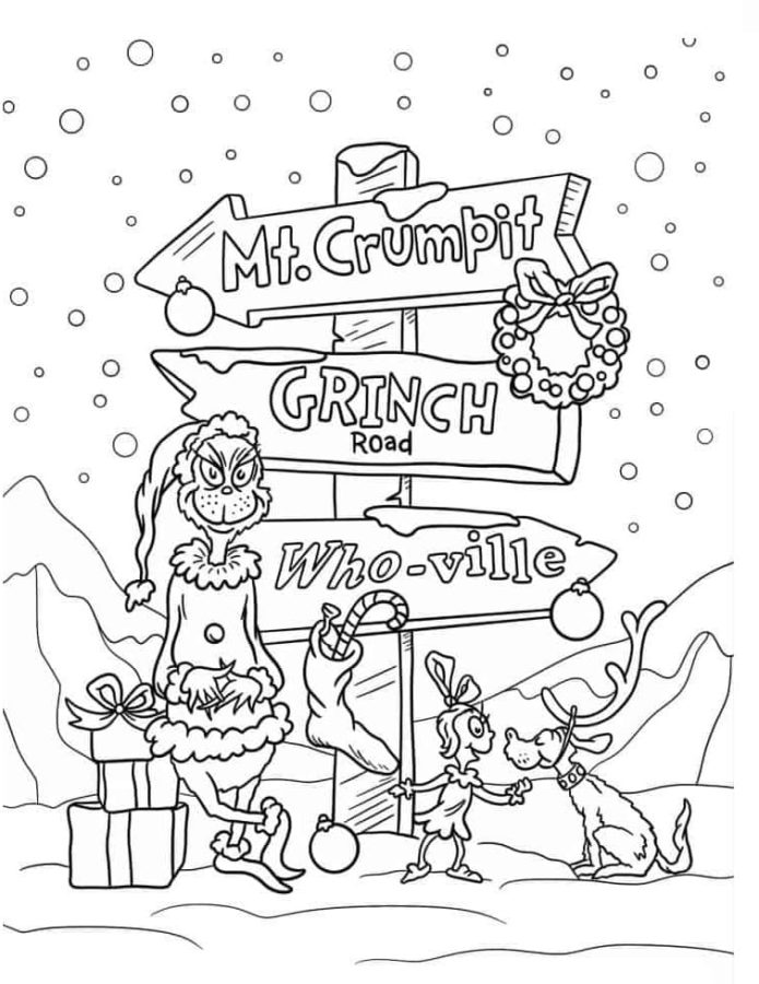 30 Grinch Coloring Pages Printable 18