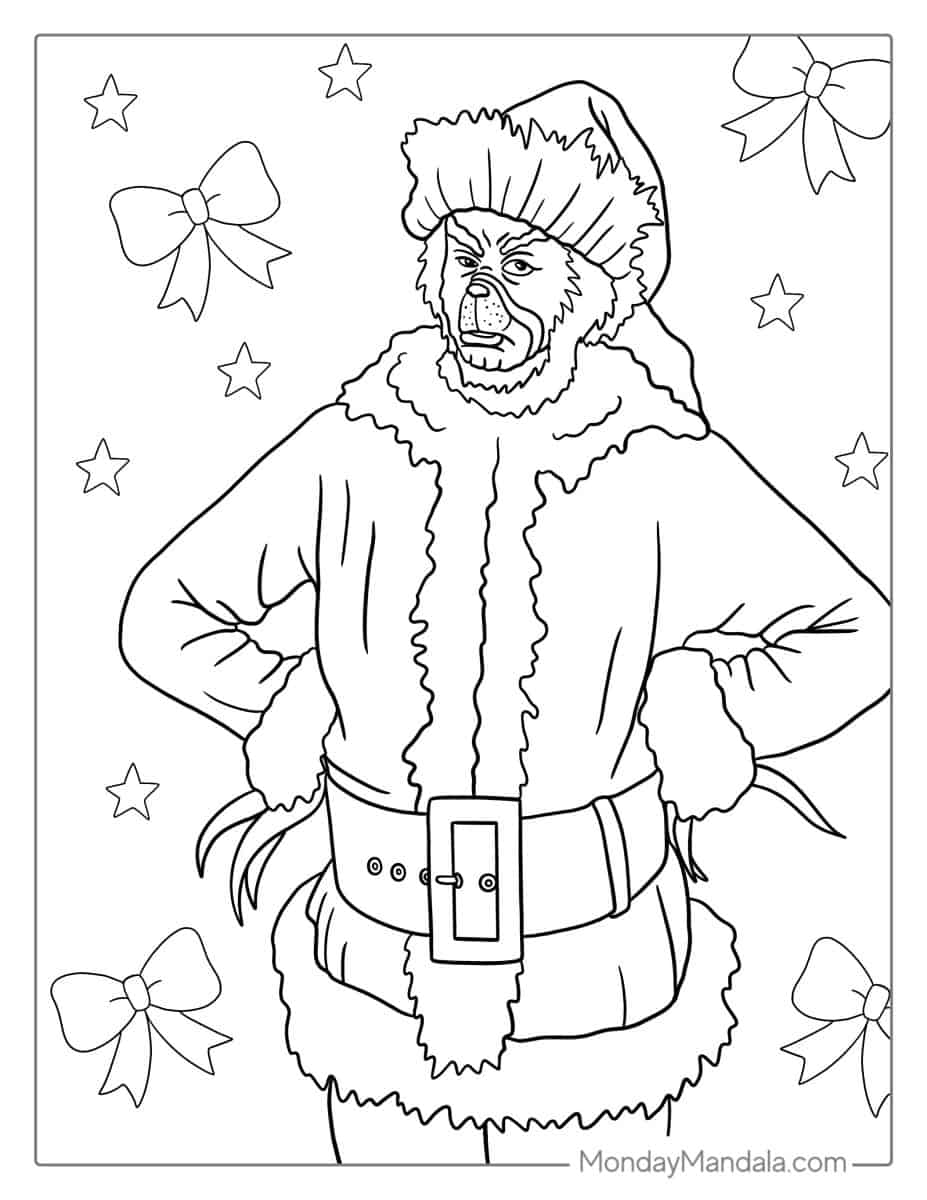 30 Grinch Coloring Pages Printable 33