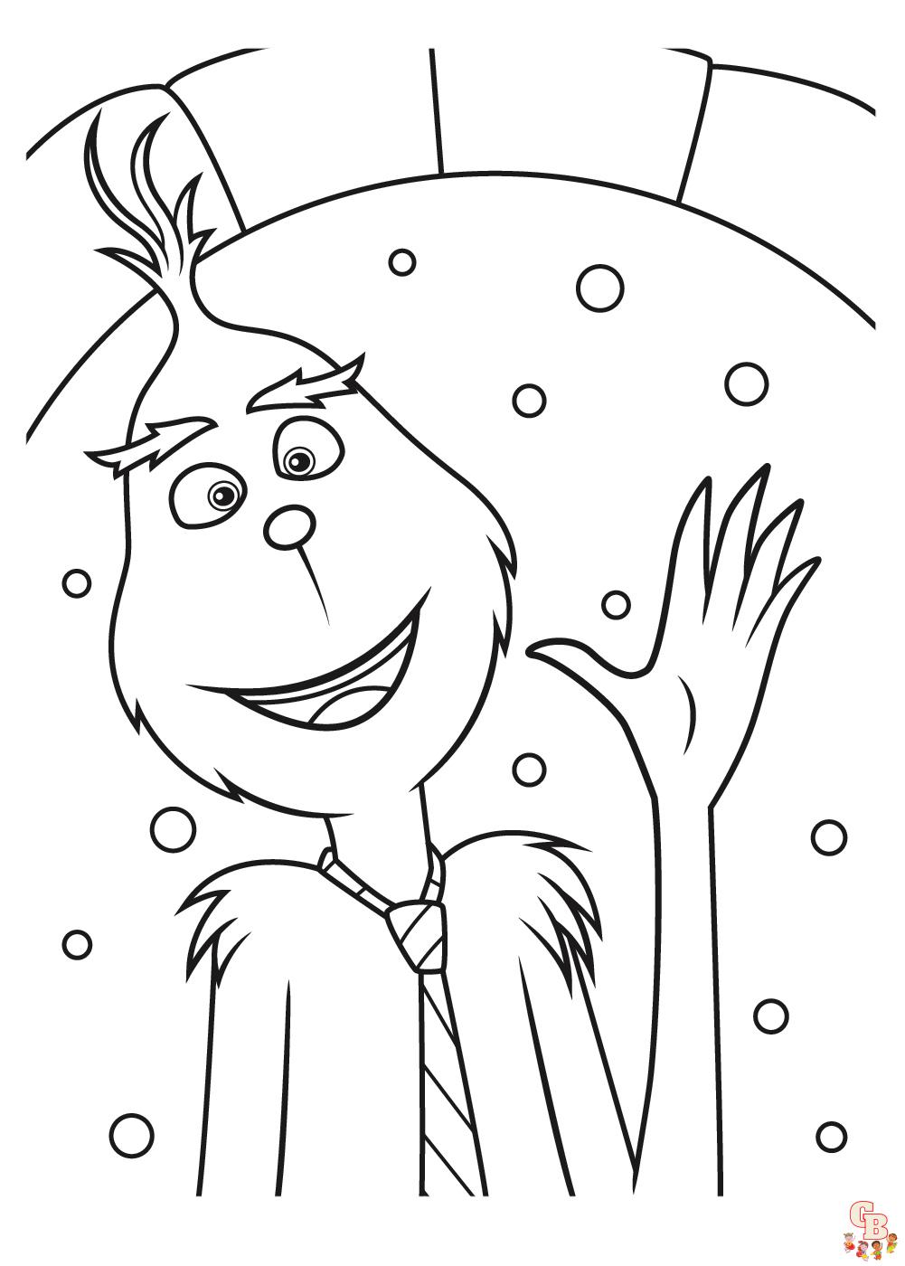 30 Grinch Coloring Pages Printable 6