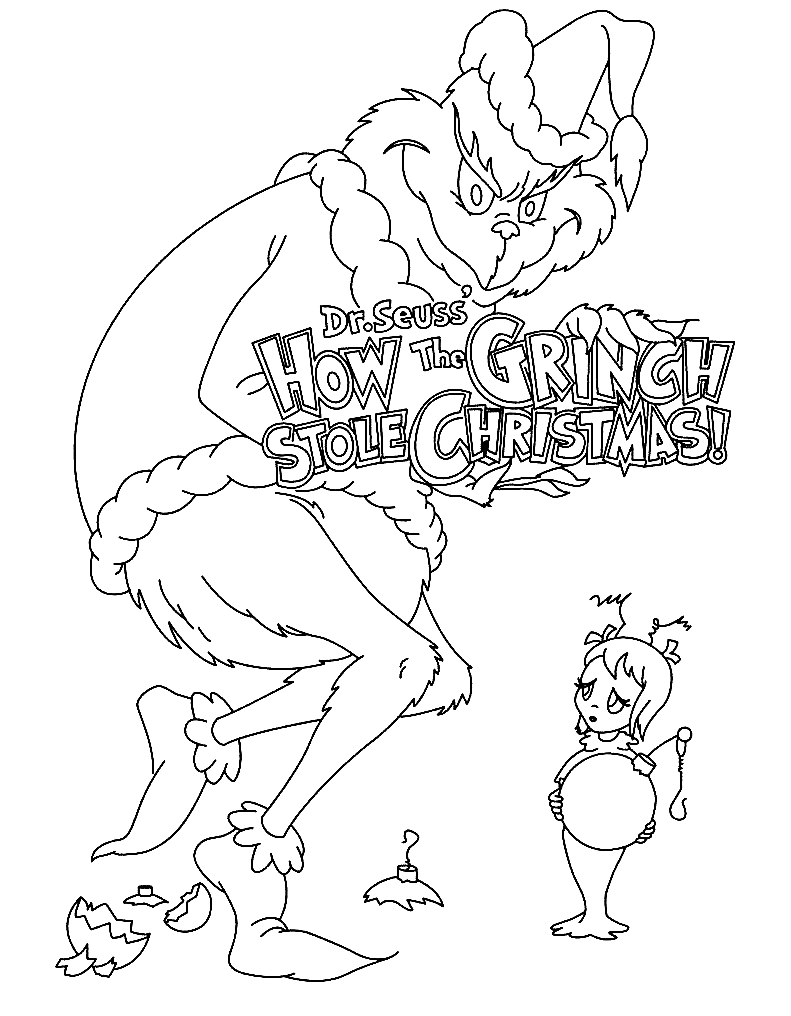 30 Grinch Coloring Pages Printable 8