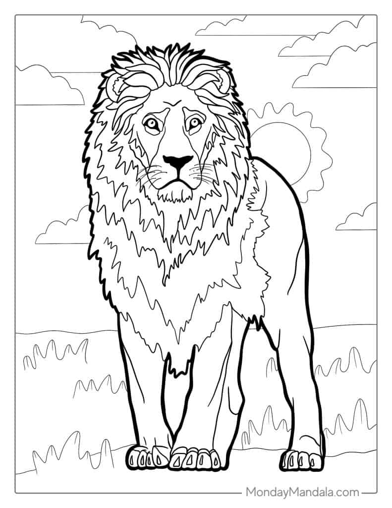 31 Majestic Lion Coloring Pages Printable 5